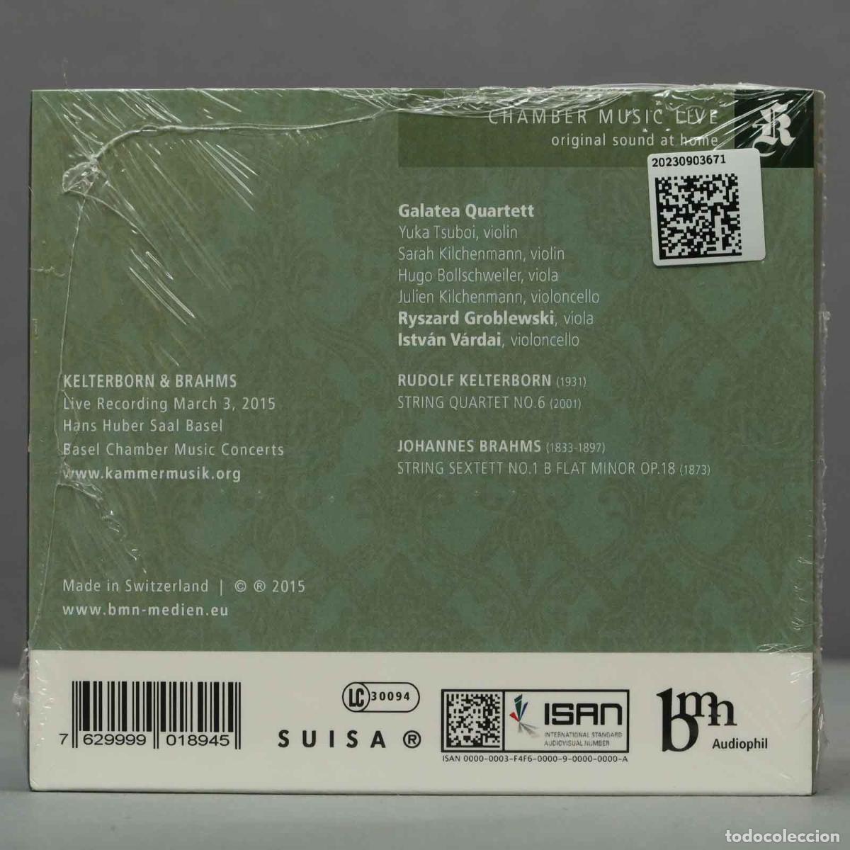 CDs de m&uacute;sica: CD. Kelterborn: String Quartet & Brahms: String Sextet. PRECINTADO - Foto 2