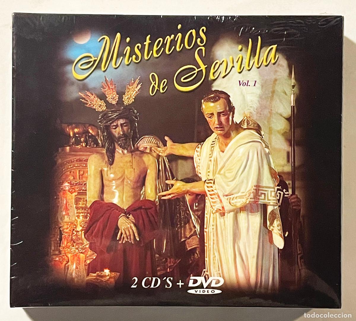 Music CDs: MISTERIOS DE SEVILLA / SEMANA SANTA(CORNETAS TAMBORES AGRUP / 2CD+DVD 2003 / ESPA&Ntilde;A &iexcl;&iexcl;&iexcl;PRECINTADO!!!