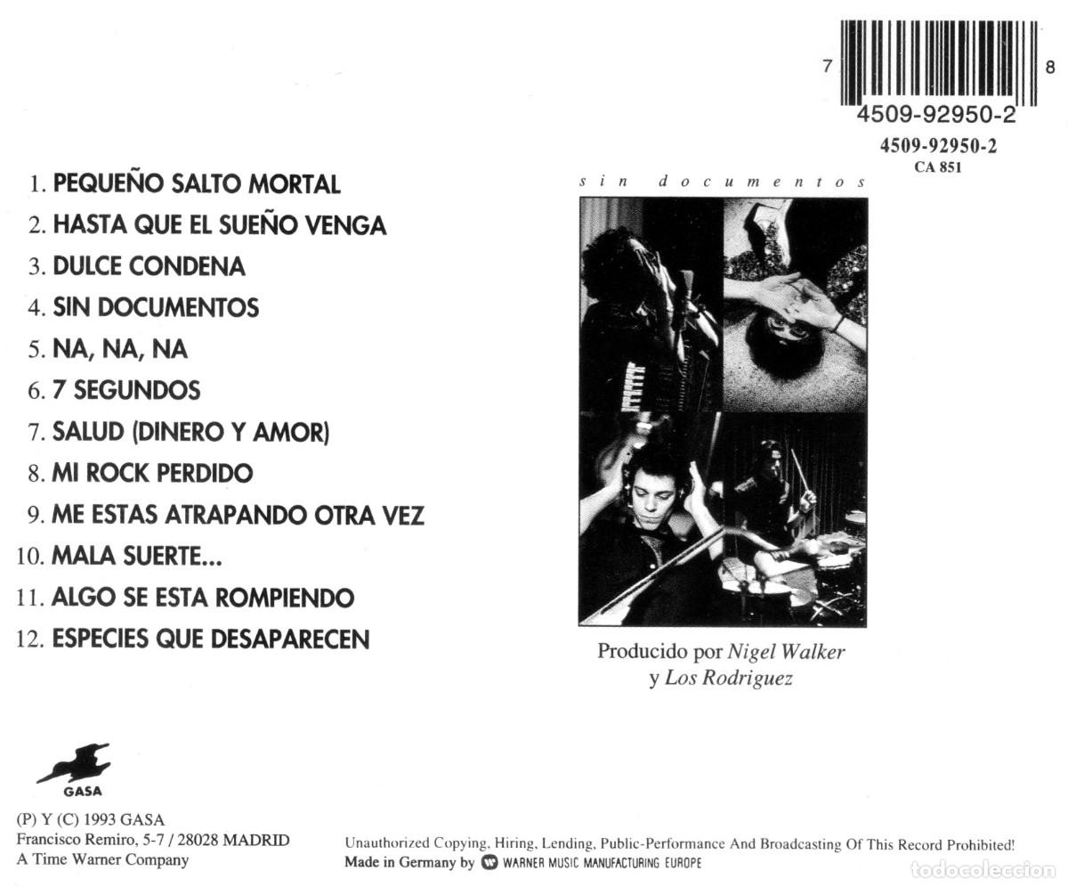 CDs de m&uacute;sica: �R6590 - LOS RODRIGUEZ. SIN DOCUMENTOS. CD. - Foto 2