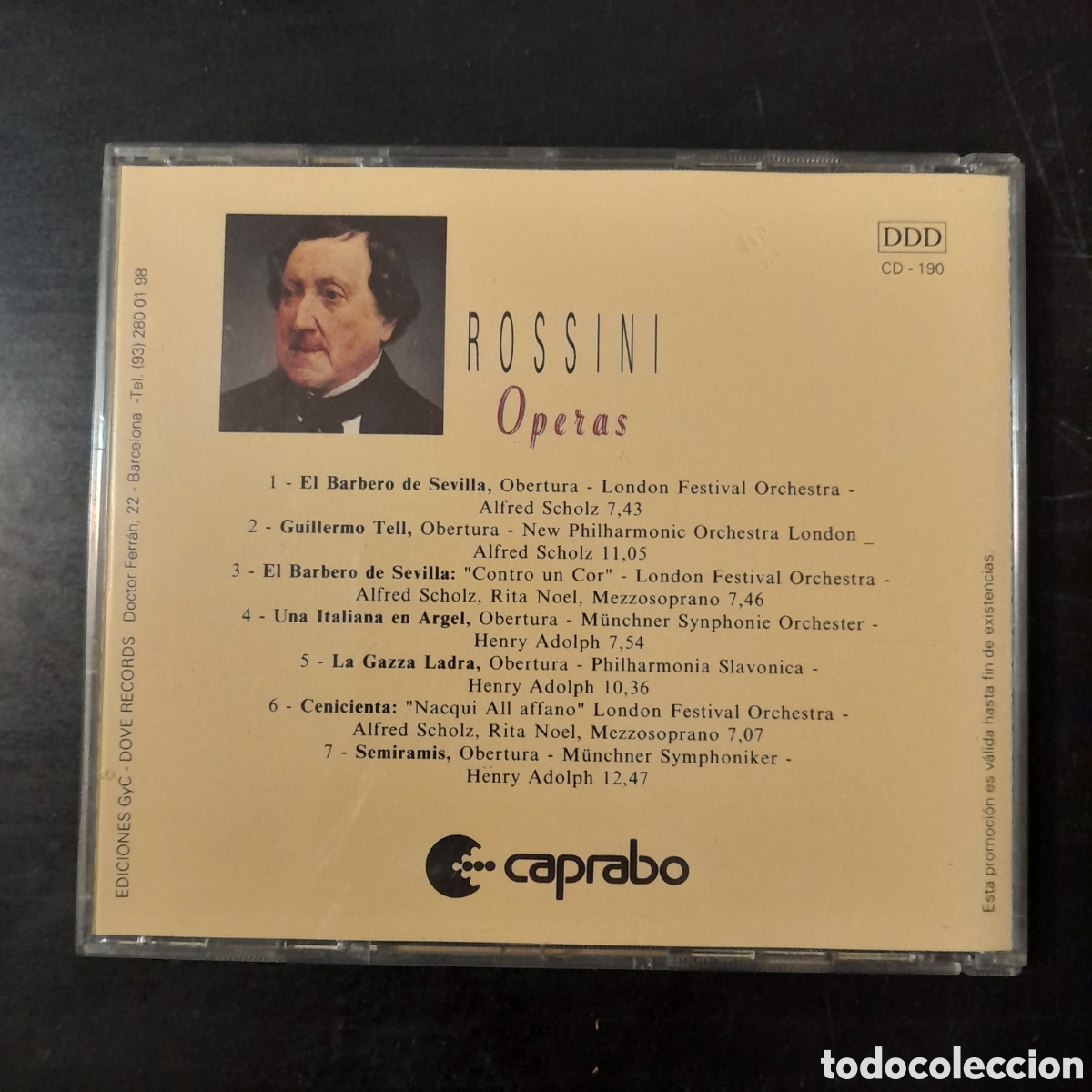 CDs de m&uacute;sica: Rossini - Operas. Cd album. Caprabo. Cd - Foto 4