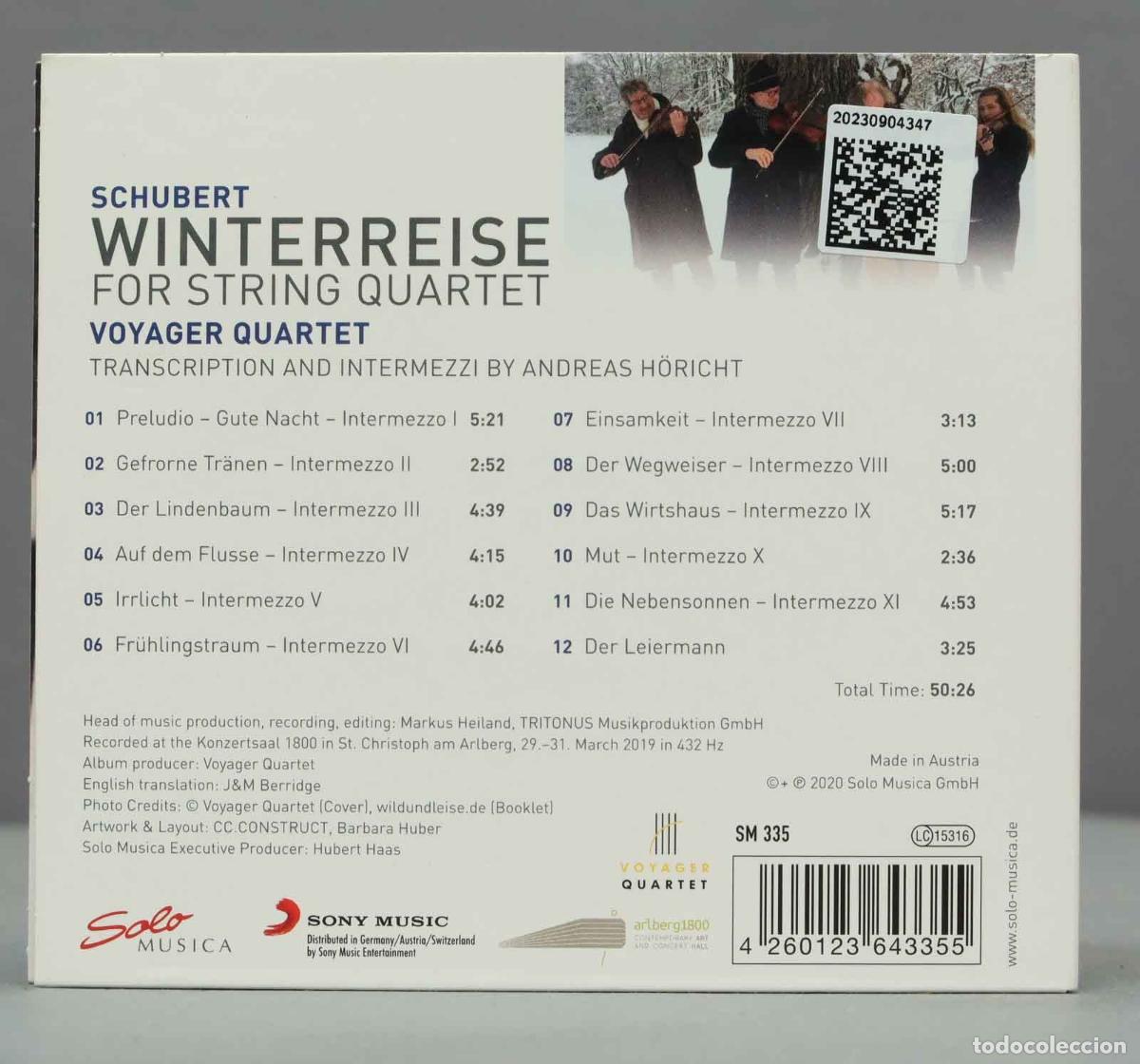 CDs de m&uacute;sica: CD. Franz Schubert Schubert: Winterreise for String Quartet - Foto 2