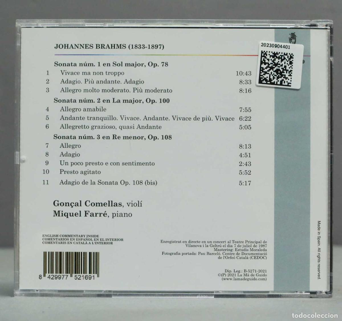 CDs de m&uacute;sica: CD. Brahms - Integral de les sonates per a violi i piano - Foto 2