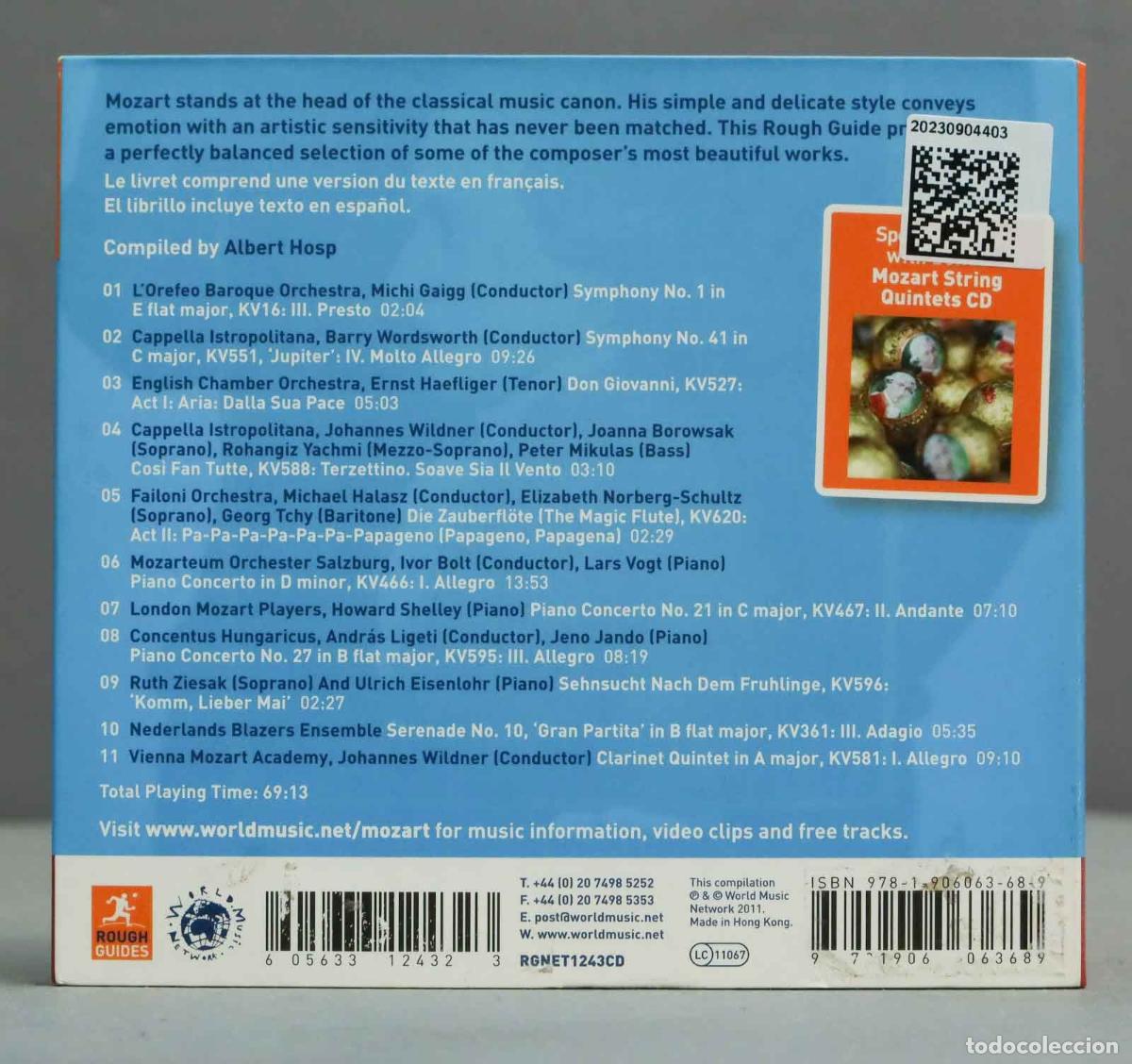 CDs de m&uacute;sica: CD. Various Artists Rough Guide Mozart - Foto 2