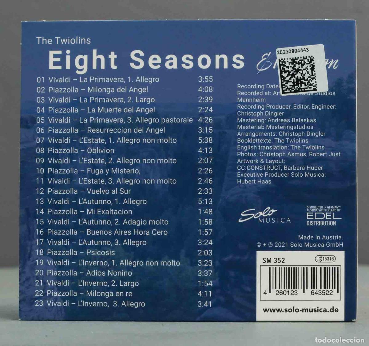 CDs de m&uacute;sica: CD. Antonio Vivaldi The Twiolins: Eights Seasons Evolution - Foto 2