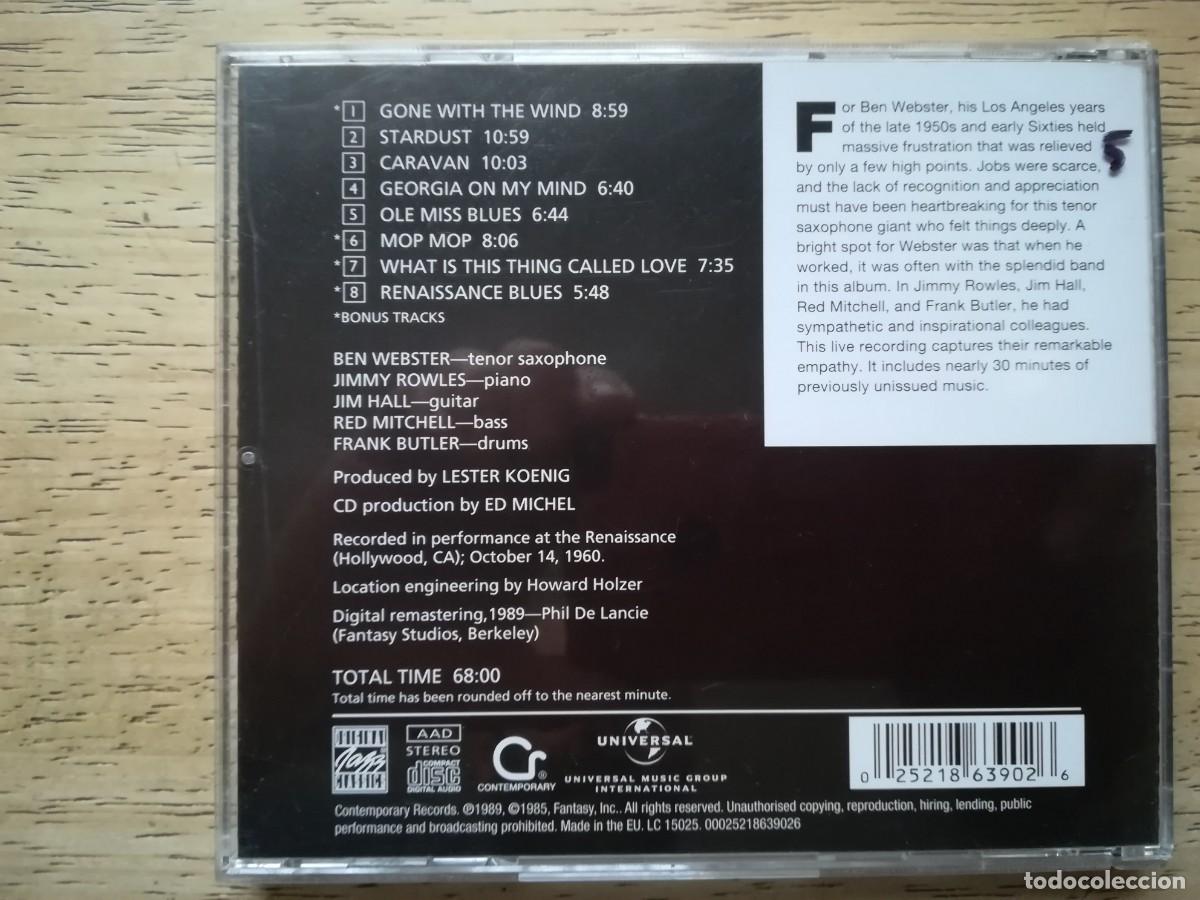 CDs de m&uacute;sica: Ben Webster. At the renaissance. CD - Foto 2