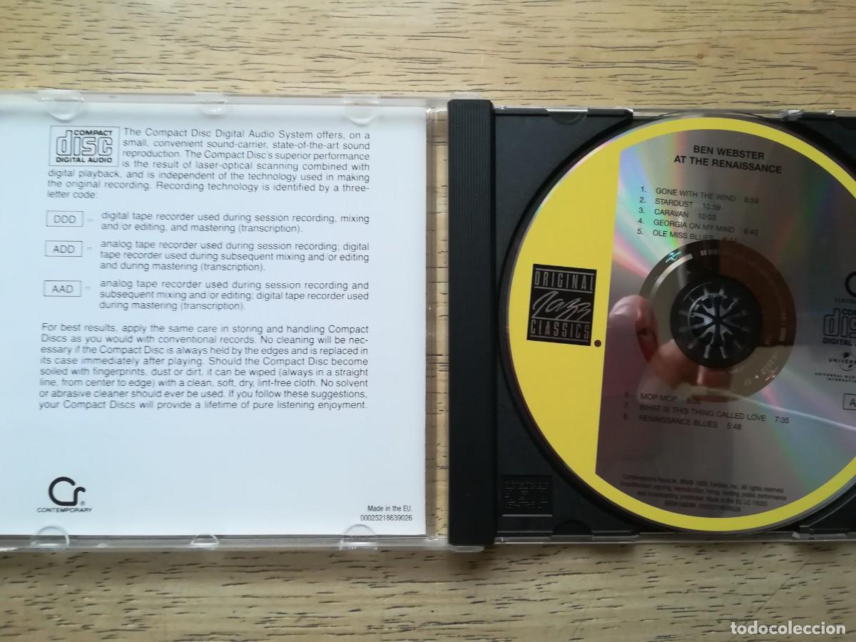 CDs de m&uacute;sica: Ben Webster. At the renaissance. CD - Foto 3