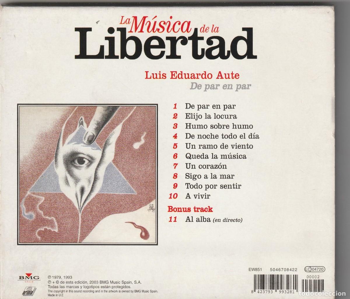 CDs de m&uacute;sica: LUIS EDUARDO AUTE - DE PAR EN PAR (CD BMG 2003) - Foto 2