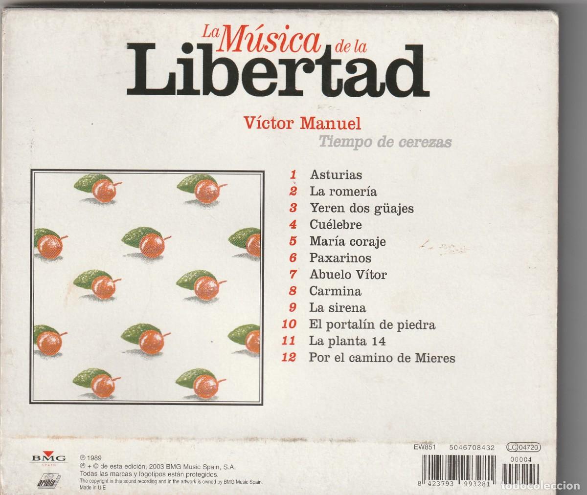 CDs de m&uacute;sica: VICTOR MANUEL - TIEMPO DE CEREZAS (CD BMG 2003) - Foto 2