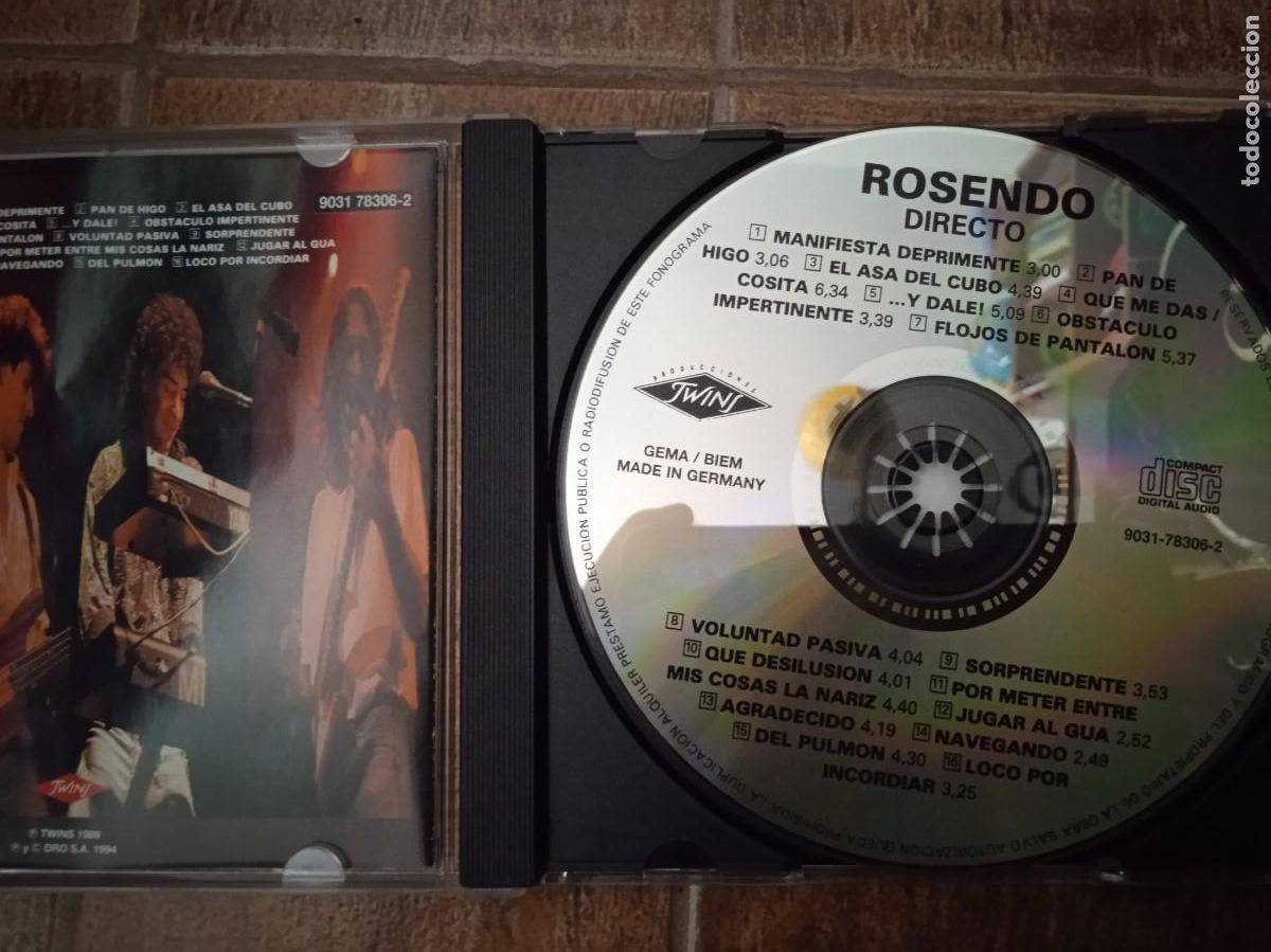 CDs de m&uacute;sica: Rosendo CD Directo. Made in germany 1994 - Foto 5