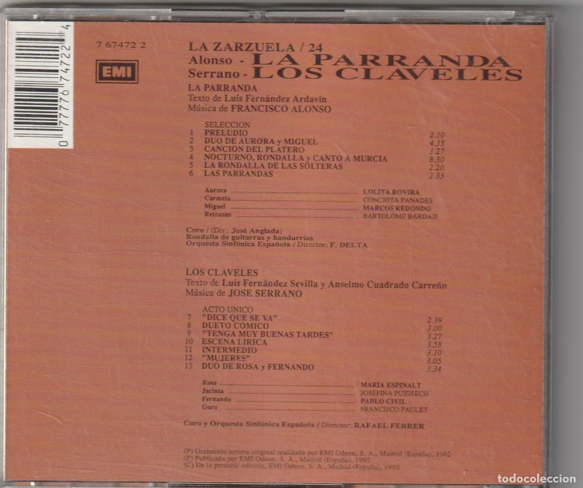 CDs de m&uacute;sica: LA PARRANDA / LOS CLAVELES (CD EMI 1991) - Foto 2
