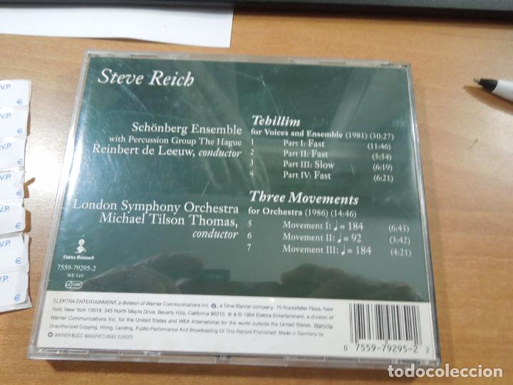 CDs de m&uacute;sica: STEVE REICH - TEHILLIM - THREE MOVEMENTS - CD +LIBRETO - Foto 3