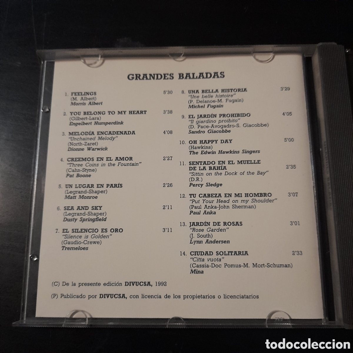 CDs de m&uacute;sica: Grandes Baladas. CD, Compilation 1991 Espa&ntilde;a - Foto 3