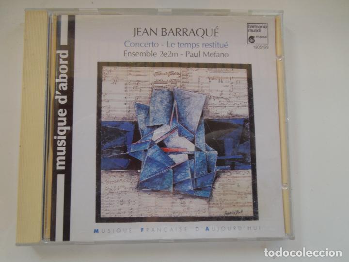 Music CDs: JEAN BARRAQU&Eacute; - CONCERTO LE TEMPS RESTITUE - PAUL MEFANO - CD