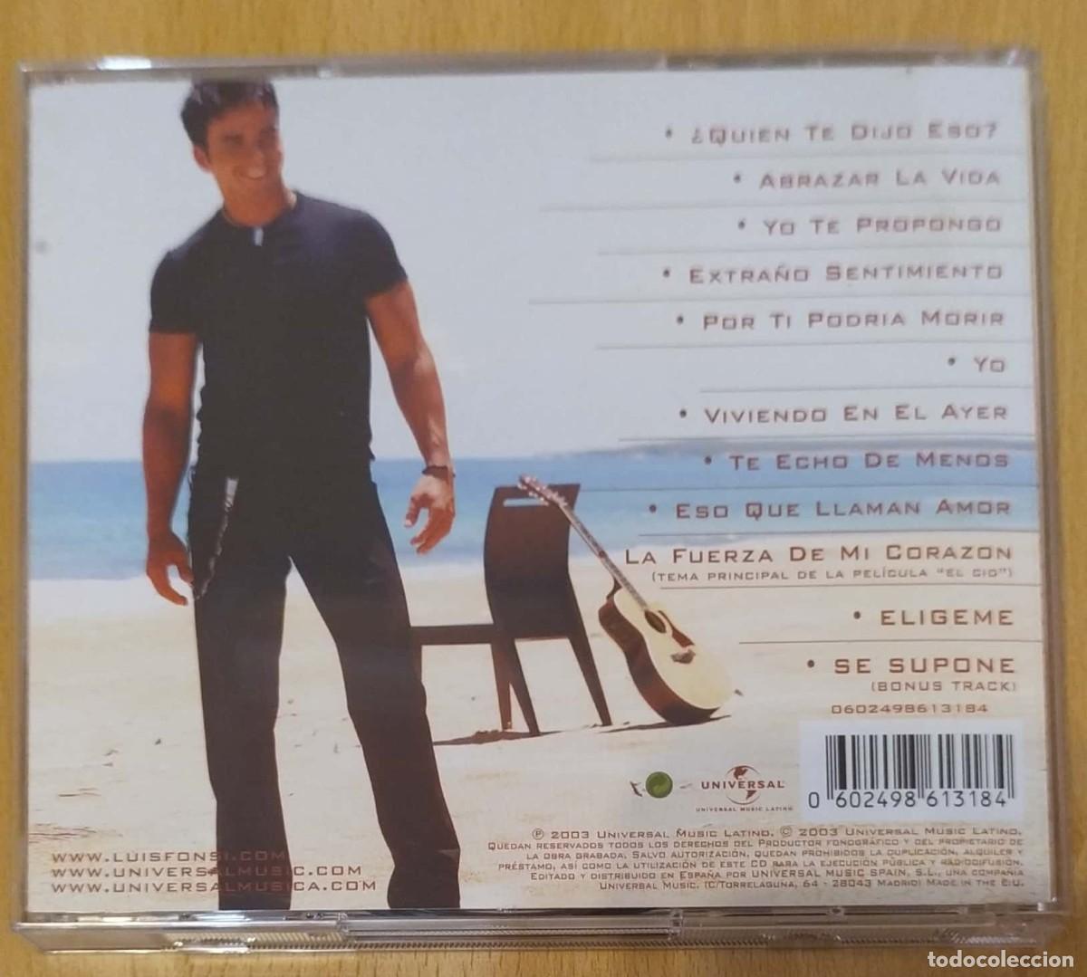 CDs de m&uacute;sica: LUIS FONSI (ABRAZAR LA VIDA) CD + DVD 2003 - Foto 2