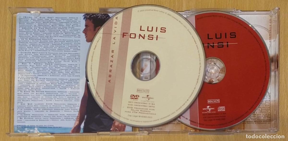 CDs de m&uacute;sica: LUIS FONSI (ABRAZAR LA VIDA) CD + DVD 2003 - Foto 3