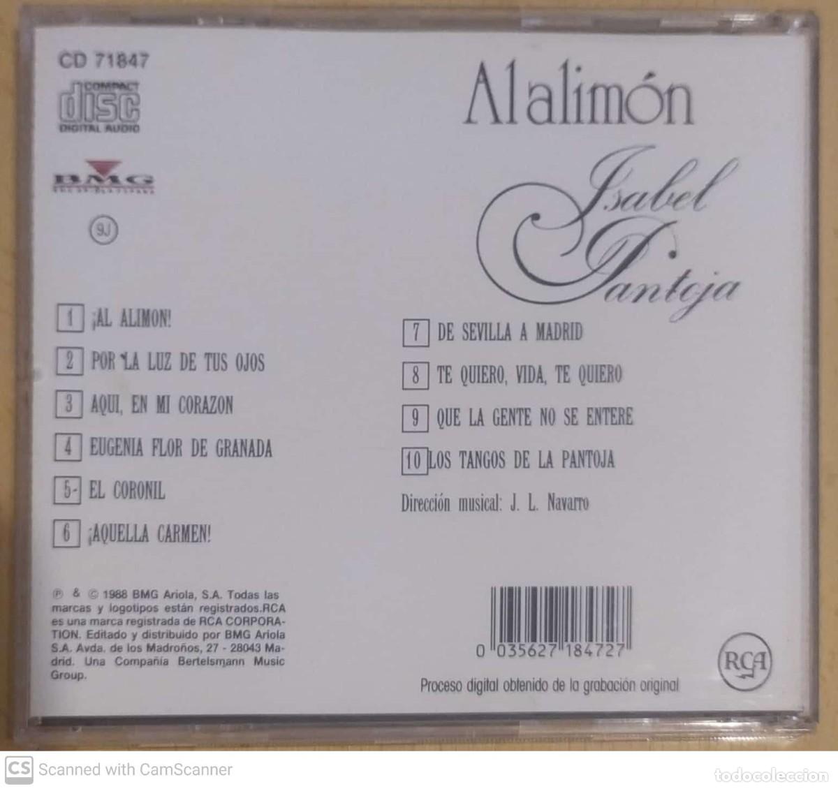 CDs de m&uacute;sica: ISABEL PANTOJA (AL ALIMON) CD 1988 - Foto 2