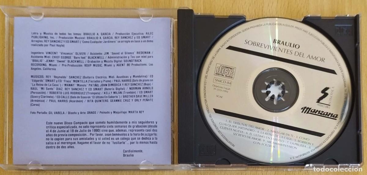 CDs de m&uacute;sica: BRAULIO (SOBREVIVIENTES DEL AMOR) CD 1991 - Foto 3