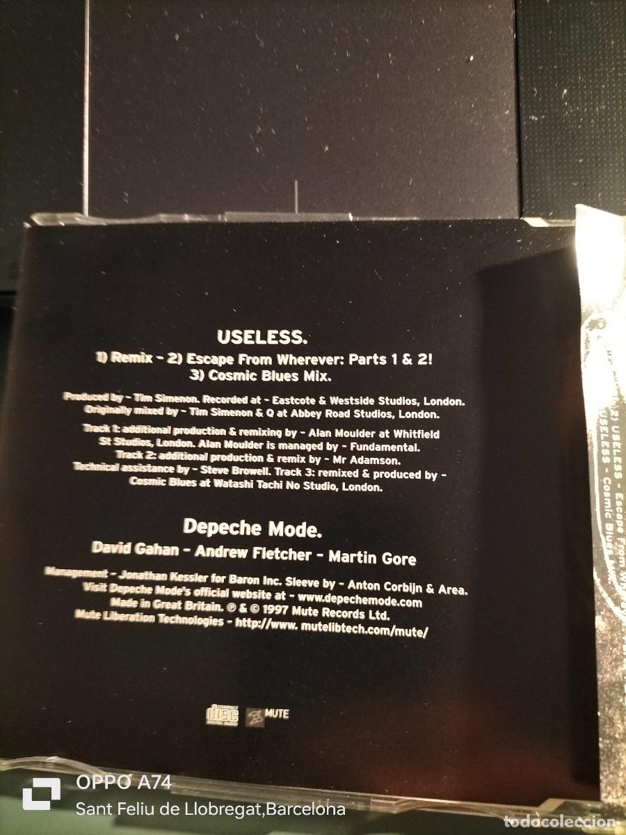 CDs de m&uacute;sica: RAR PROMO SINGLE CD. DEPECHE MODE. USELESS. 3 TRACKS - Foto 2