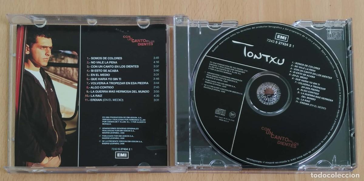 CDs de m&uacute;sica: TONTXU (CON UN CANTO EN LOS DIENTES) CD 2000 - Foto 3