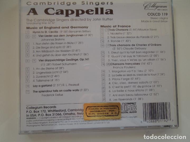 CDs de m&uacute;sica: CAMBRIDGE SINGERS A CAPPELLA - JOHN RUTTER - CD - Foto 3