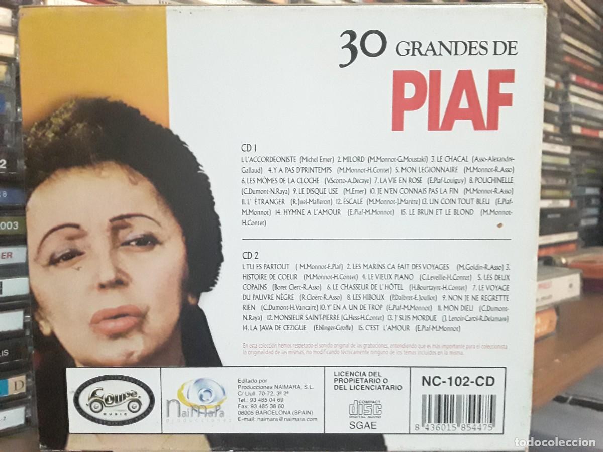 CDs de m&uacute;sica: EDITH PIAF - 30 GRANDES PIAF - 2CD - Foto 2