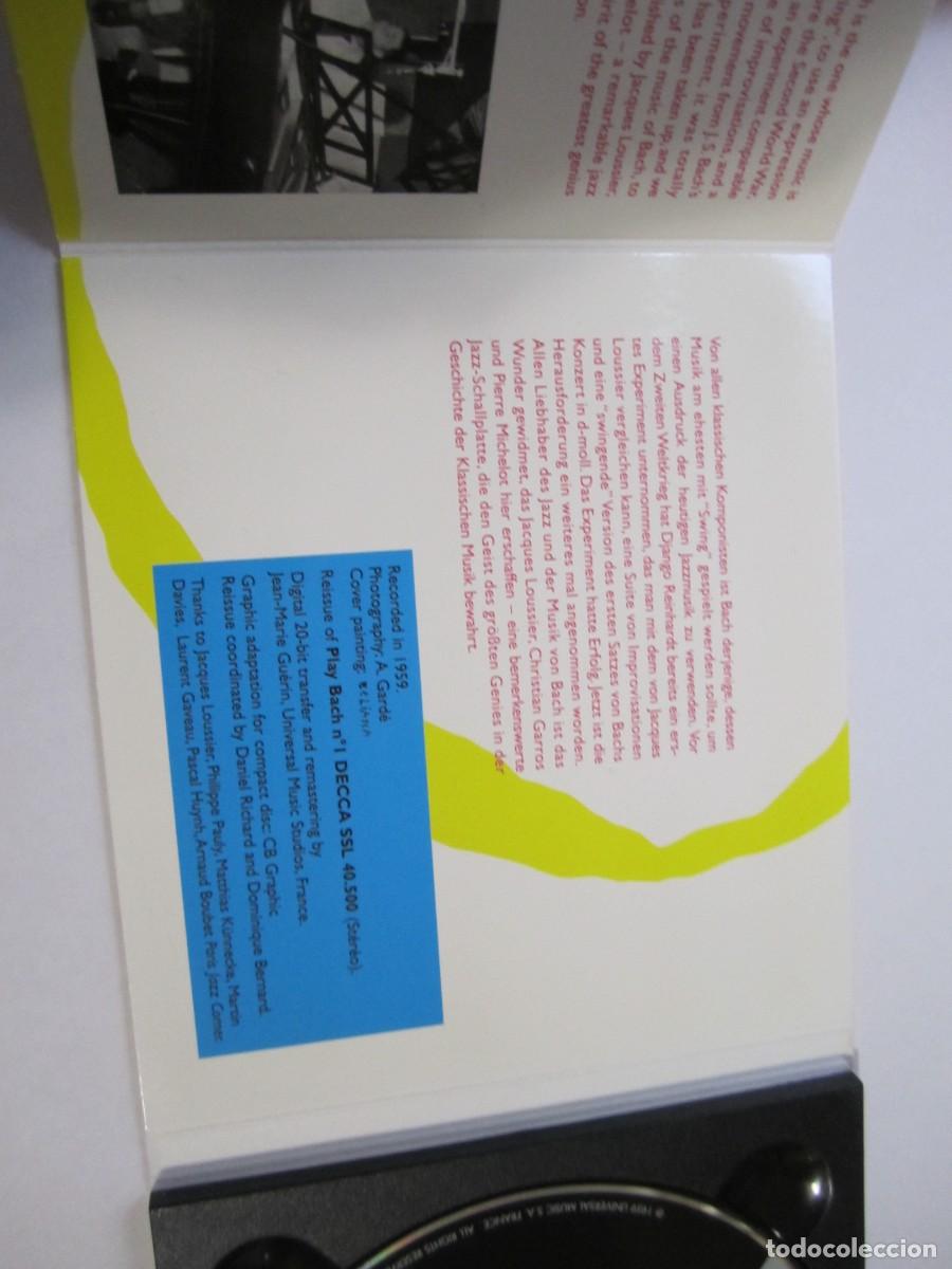 CDs de m&uacute;sica: CD Jacques Loussier- play bach n&ordm;1 - Foto 3
