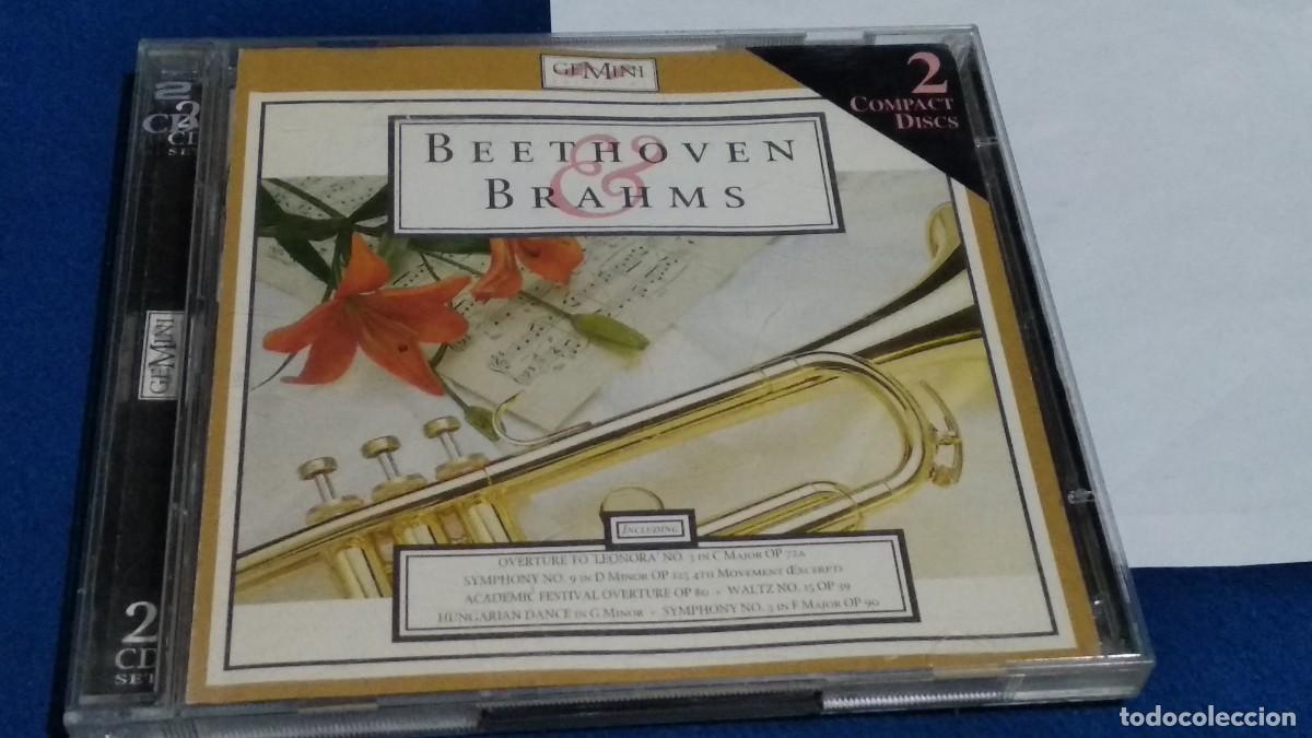 CDs de m&uacute;sica: BEETHOVEN Y BRAHMS - DOBLE CD 2 CDS - 1996 GEMINI - Foto 1
