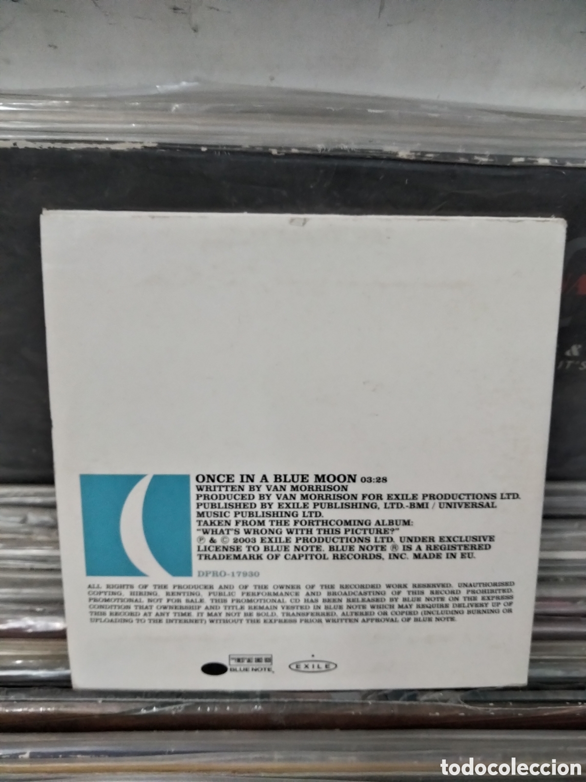 CDs de m&uacute;sica: Once in a blue Moon promo cd single van morrison - Foto 2