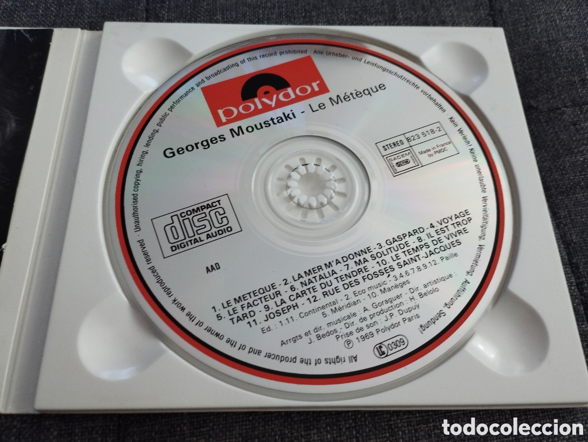 CDs de m&uacute;sica: GEORGES MOUSTAKI. LE M&Eacute;T&Egrave;QUE (CD) - Foto 2