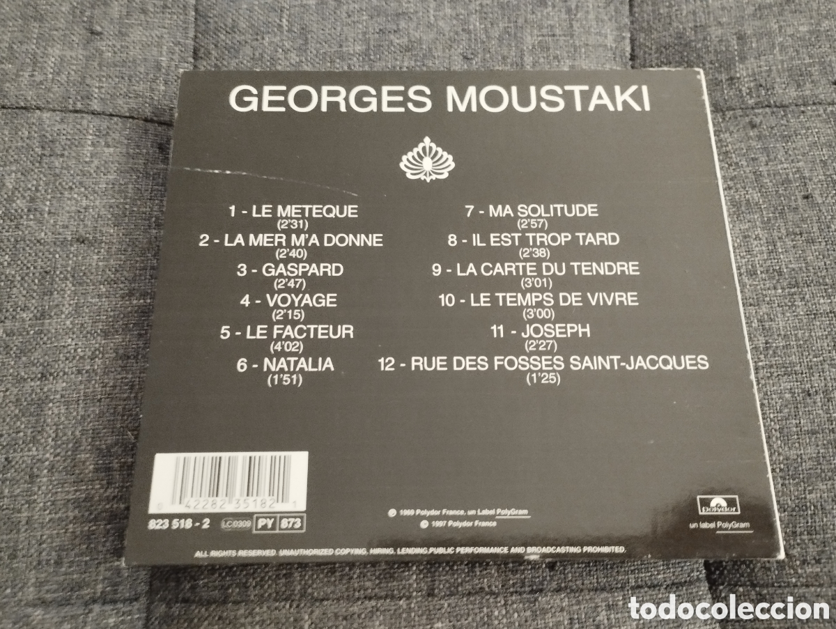 CDs de m&uacute;sica: GEORGES MOUSTAKI. LE M&Eacute;T&Egrave;QUE (CD) - Foto 3