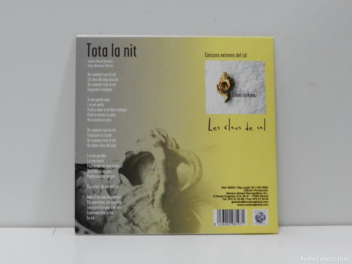 CDs de m&uacute;sica: DISCO CD. Gerard Quintana &ndash; Tota La Nit. COMPACT DISC. - Foto 2
