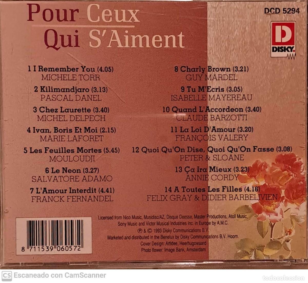 CDs de m&uacute;sica: Various &lrm;&ndash; Pour Ceux Qui SAiment - Foto 2