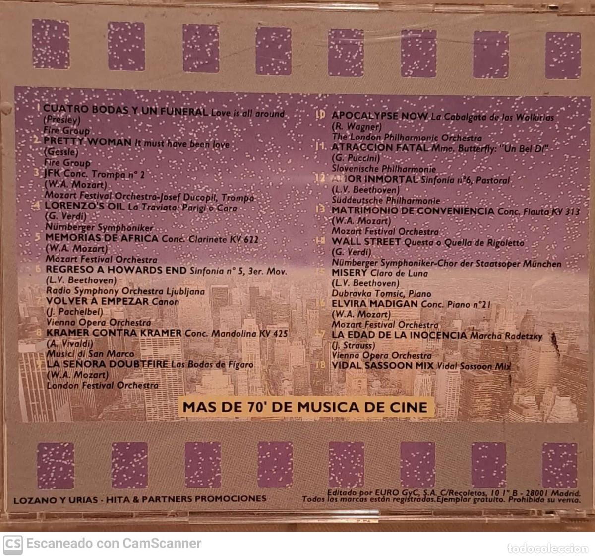 CDs de m&uacute;sica: Various &lrm;&ndash; Musica De Cine - Foto 2
