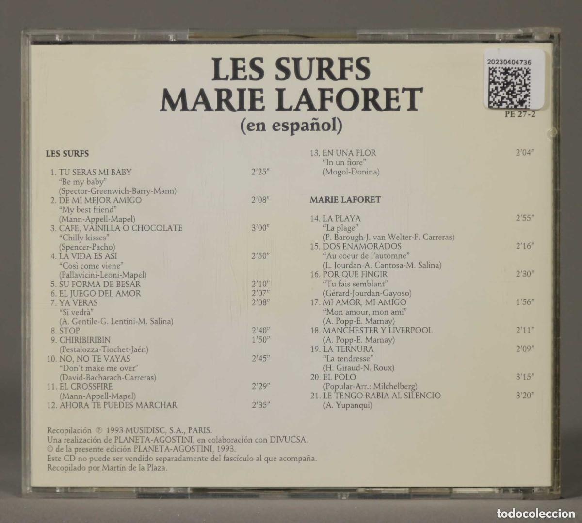 CDs de m&uacute;sica: CD. LES SURFS MARIE LAFORET - Foto 2