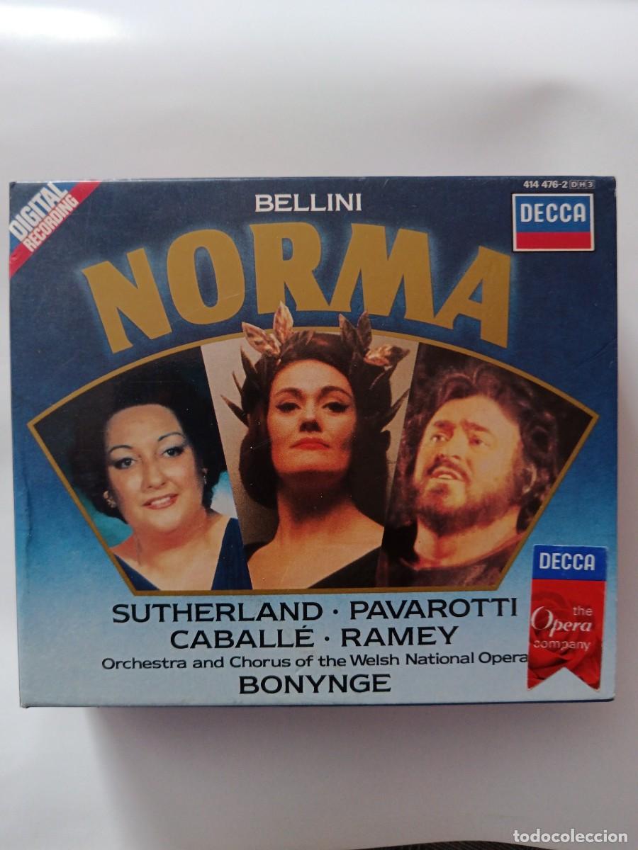 CDs de m&uacute;sica: Norma. Bellini. Caball&eacute;, Pavarotti, Sutherland, Ramey... (2 cd + libreto) - Foto 1