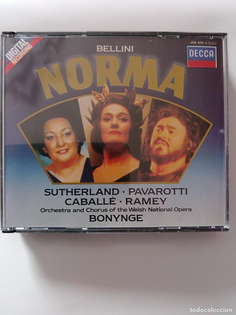 CDs de m&uacute;sica: Norma. Bellini. Caball&eacute;, Pavarotti, Sutherland, Ramey... (2 cd + libreto) - Foto 3