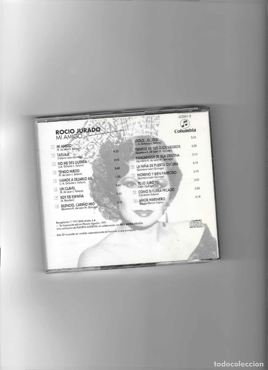 CDs de m&uacute;sica: rocio jurado: mi amigo y otros exitos - Foto 2
