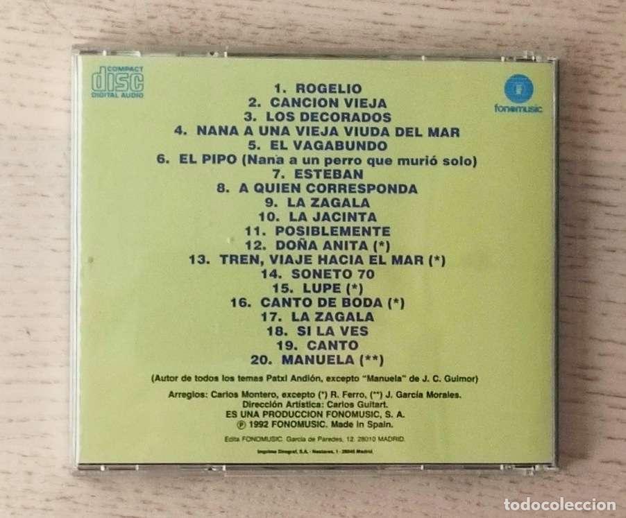 CDs de m&uacute;sica: PATXI ANDION - 20 GRANDES &Eacute;XITOS (CD) - Foto 2