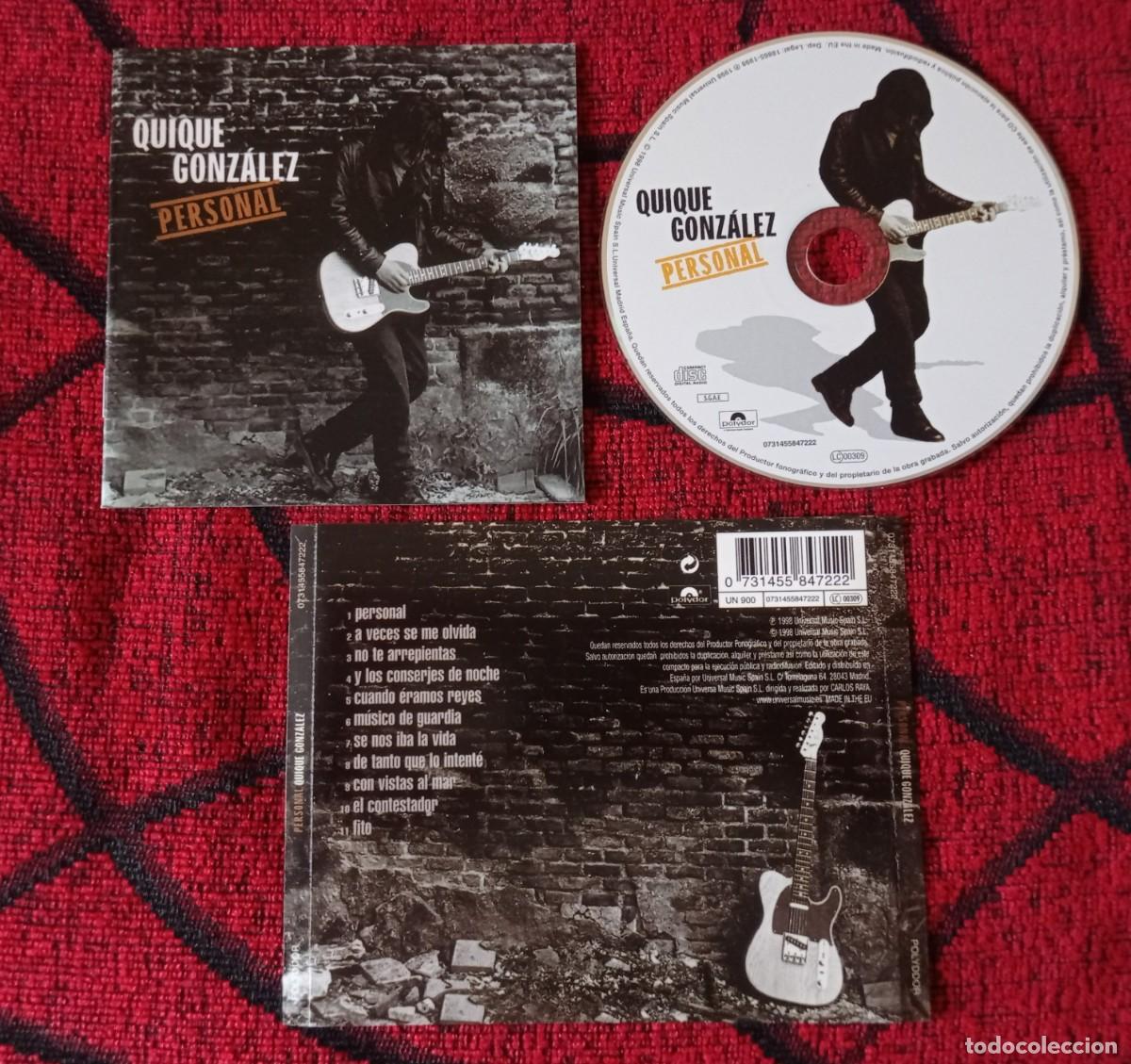 CDs de m&uacute;sica: QUIQUE GONZALEZ ** Personal ** CD ORIGINAL 1998 - Foto 1
