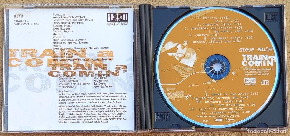 CDs de m&uacute;sica: STEVE EARLE - TRAIN A COMIN (CD) 1995 - 13 TEMAS - Foto 2