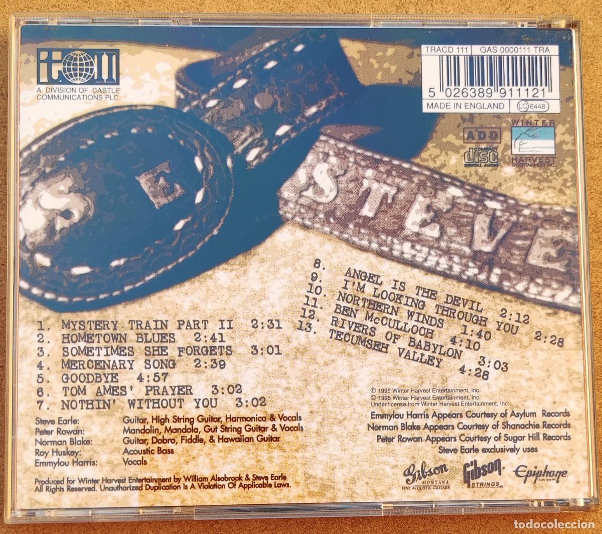CDs de m&uacute;sica: STEVE EARLE - TRAIN A COMIN (CD) 1995 - 13 TEMAS - Foto 4
