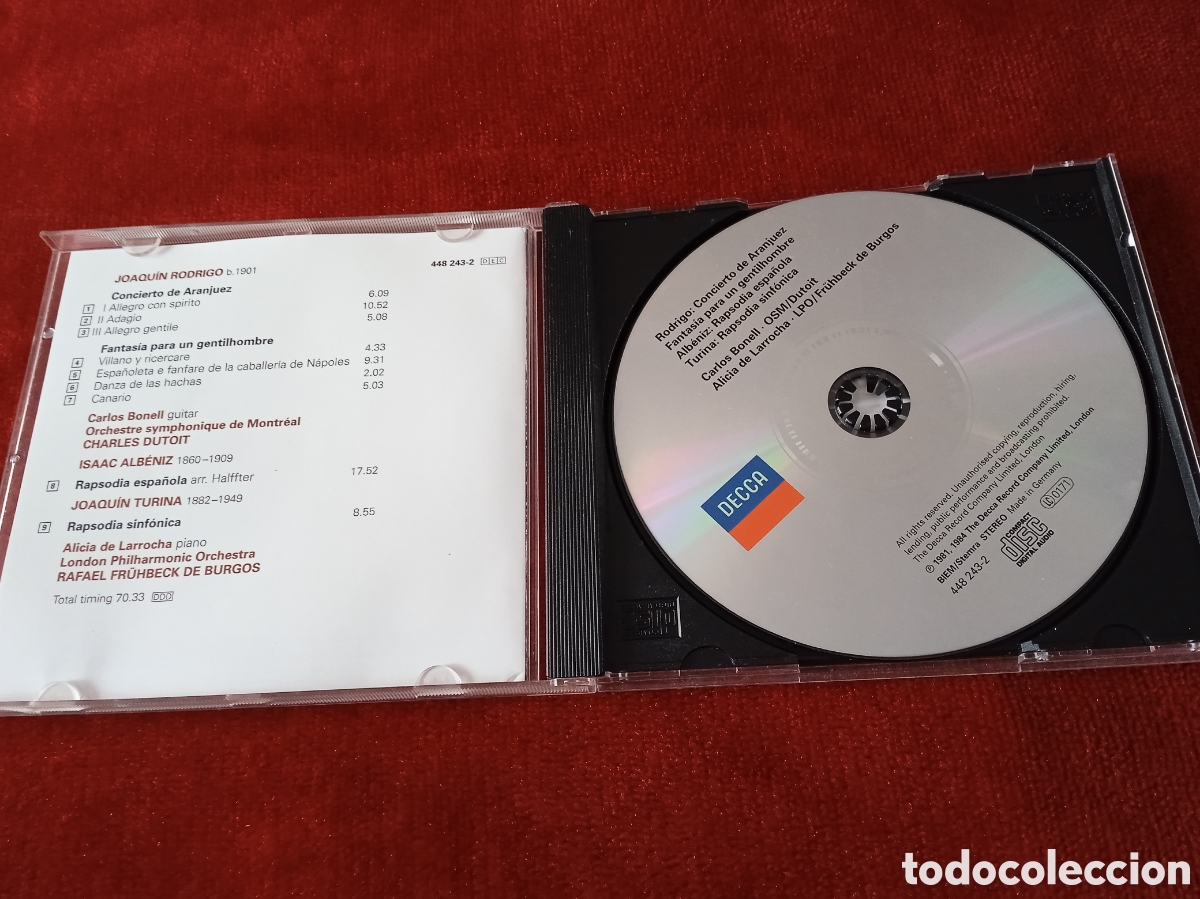CDs de m&uacute;sica: Rodrigo , CONCIERTO DE ARANJUEZ.DECCA. - Foto 3