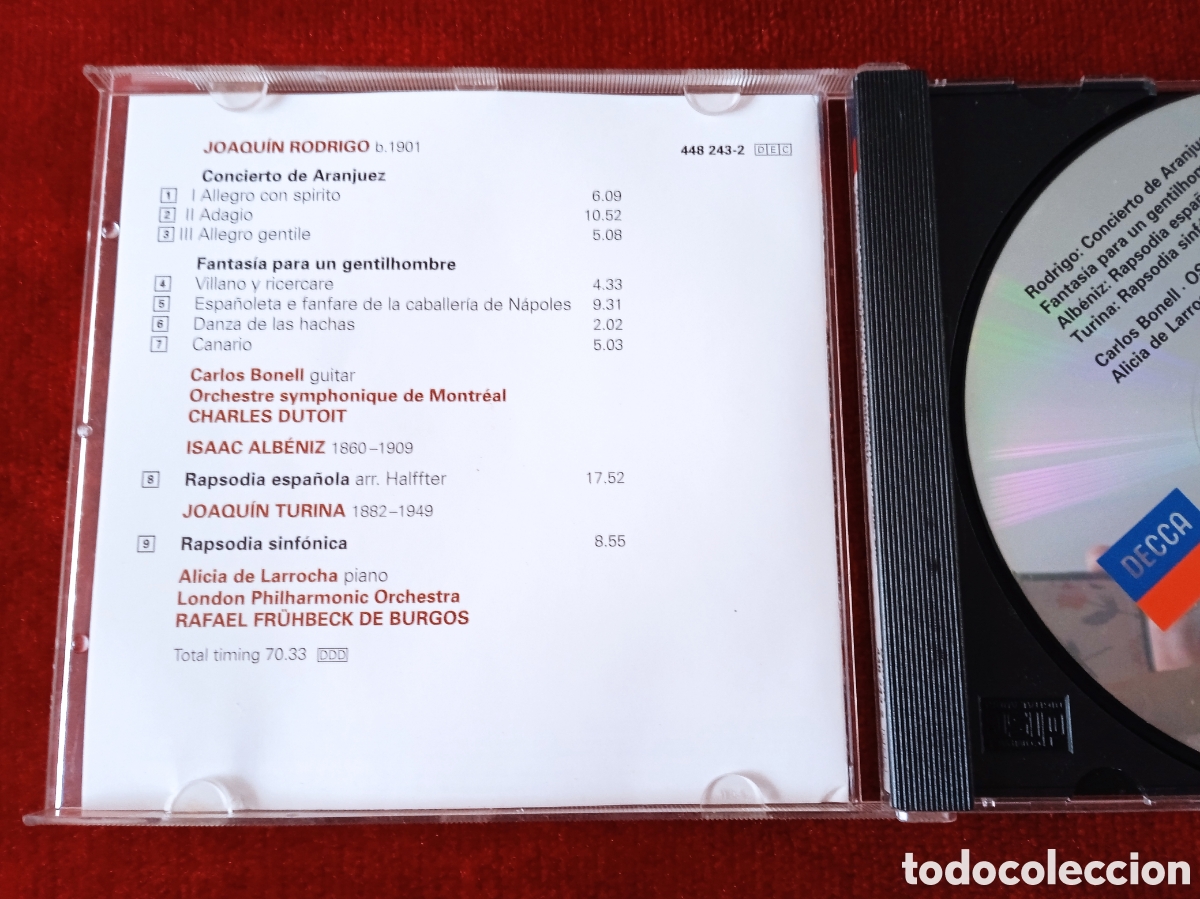 CDs de m&uacute;sica: Rodrigo , CONCIERTO DE ARANJUEZ.DECCA. - Foto 4