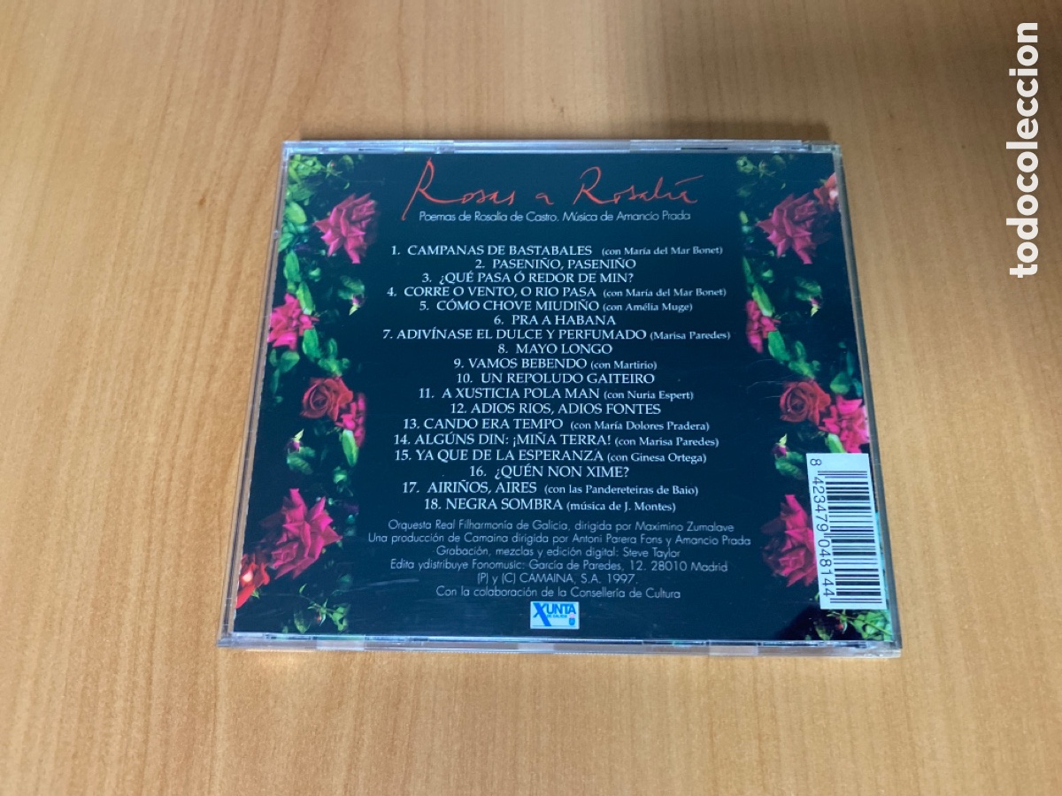 CDs de m&uacute;sica: Amancio Prada - Rosas a Rosal&iacute;a - Foto 2