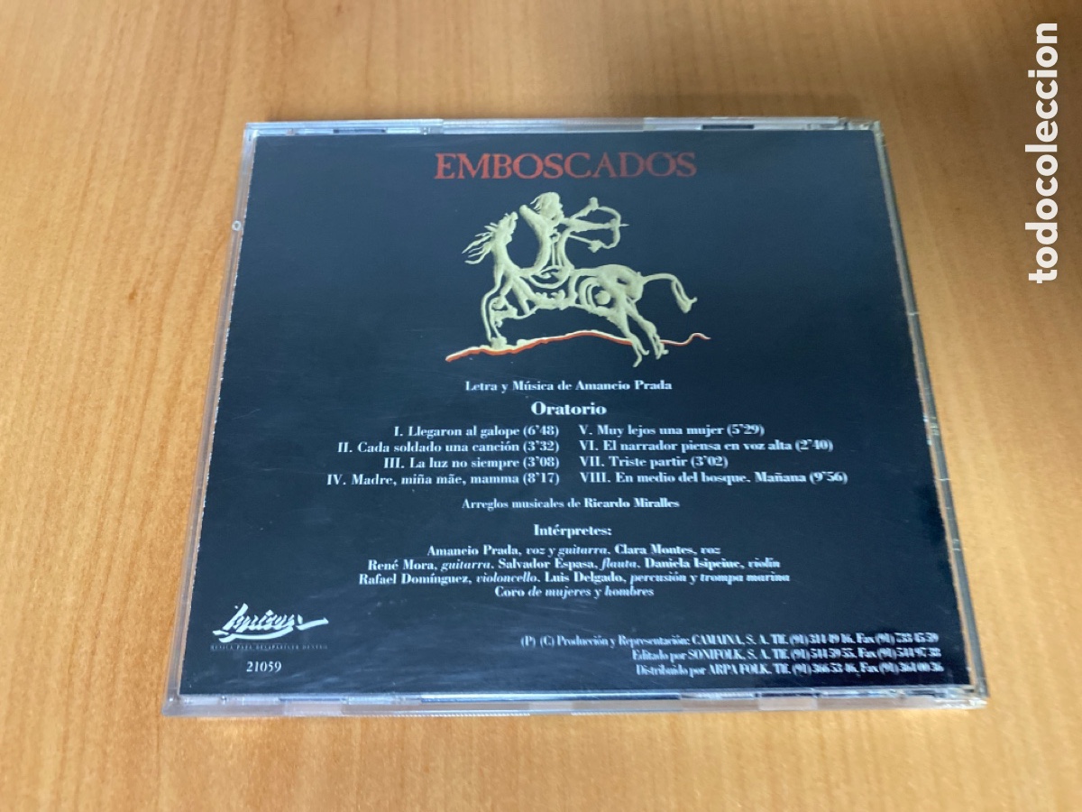 CDs de m&uacute;sica: Amancio Prada - Emboscados - Foto 2