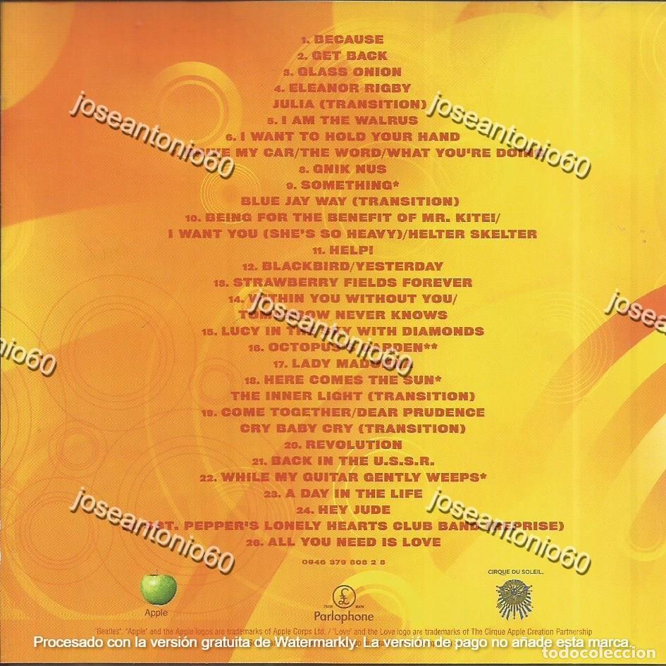 CDs de m&uacute;sica: CD. Love - The beatles - Foto 2