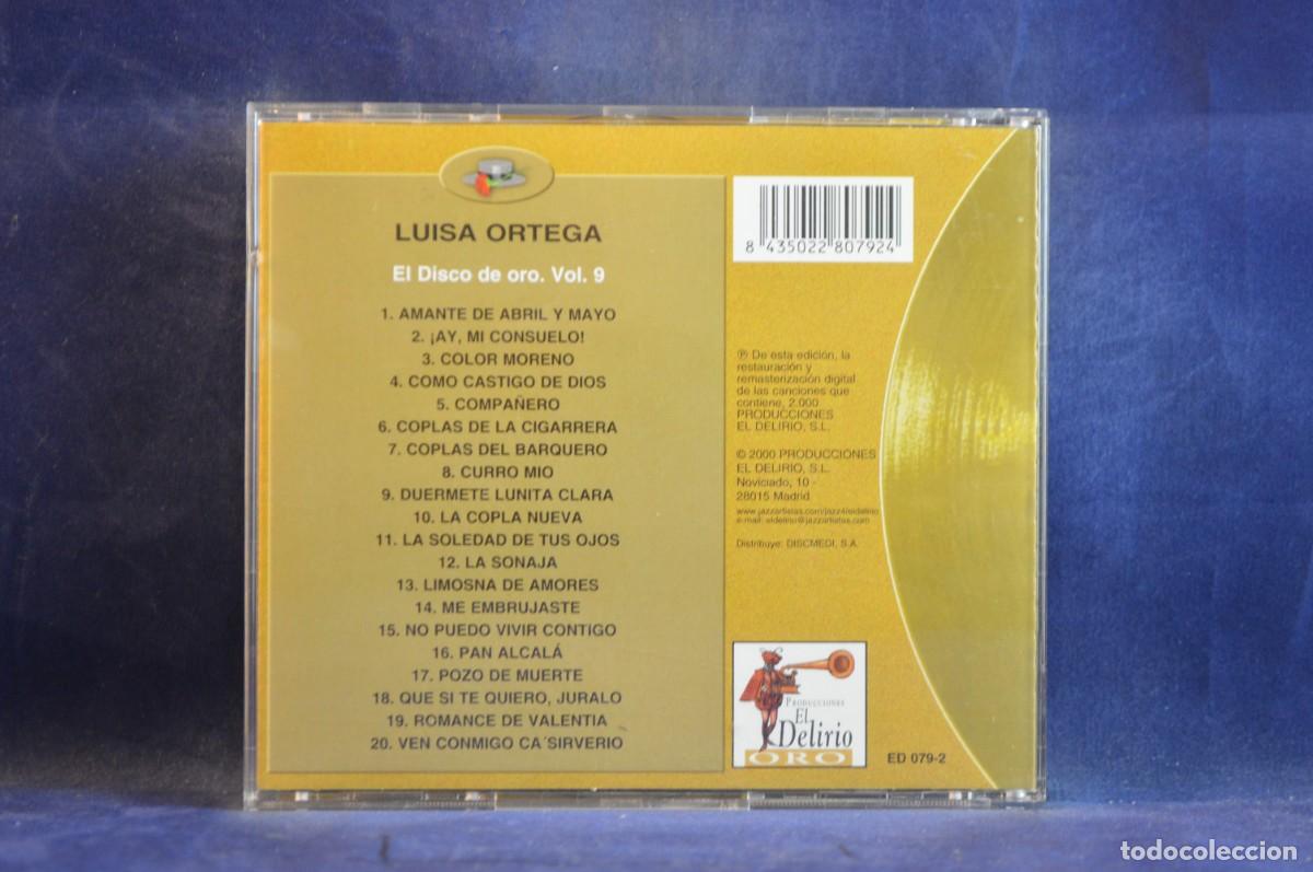 CDs de m&uacute;sica: LUISA ORTEGA - DISCO DE ORO (VOL 9) - CD - Foto 2