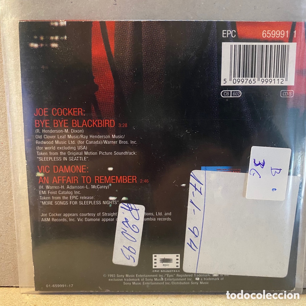 CDs de m&uacute;sica: Joe Cocker - Bye Bye Blackbird (CD, Maxi) - Foto 2