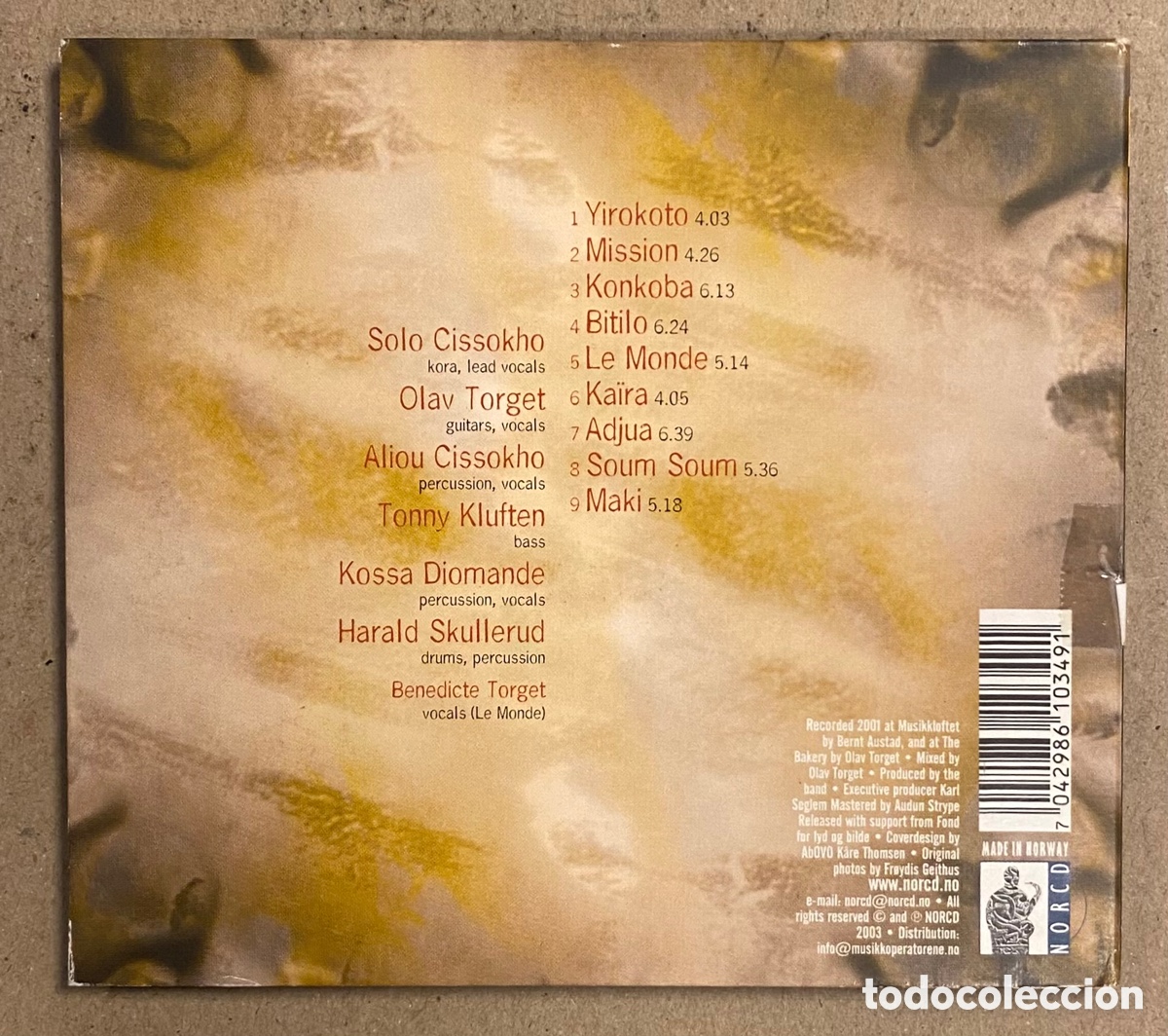 CDs de m&uacute;sica: CD DIGIPACK. CISSOKHO SYSTEM &ldquo;KA&Iuml;RA&rdquo; (NORCD 2001). - Foto 2
