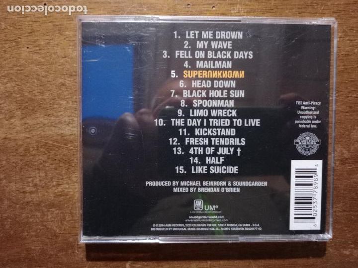 CDs de m&uacute;sica: Soundgarden - superunknown - Foto 3